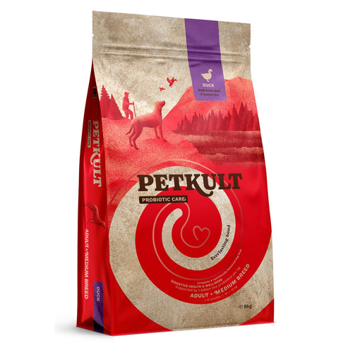 PETKULT Probiotics, Medium, pacetina sa smeđom rizom, 8kg
