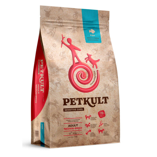 PETKULT Sensitive, Medium, riba sa smeđom rizom, 12kg