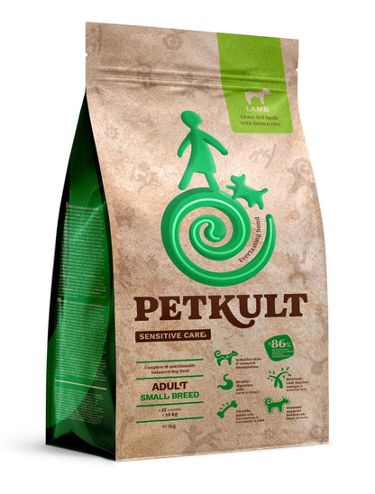 PETKULT Sensitive, Small, janjetina sa smeđom rizom, 1kg
