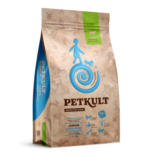 PETKULT Sensitive JUNIOR, Large, janjetina sa smeđom rizom,12kg