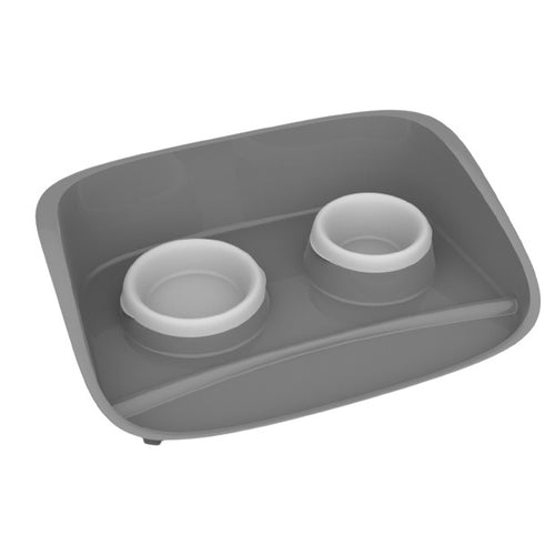 PETMAX Set Stella, podlozak 46x35xh12cm, zdjelice 0,25L +0,30L