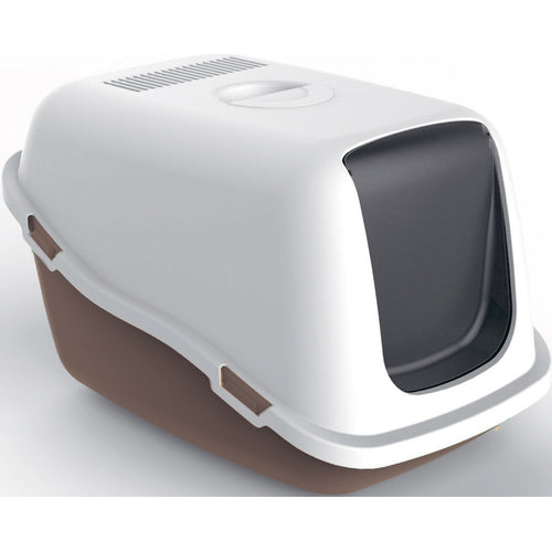 PETMAX WC za mace Mocca, 57x39x38 cm, zatvoreni, bijela