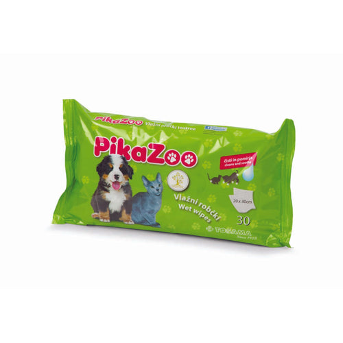 PikaZoo Vlazne maramice Tea Tree za ciscenje krzna svih kucnih ljubimaca, 30 kom