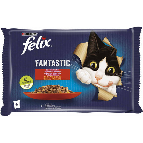 FELIX Fantastic vrecica govedina/piletina 4x85g