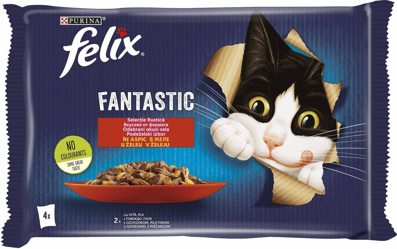 FELIX Fantastic vrecica govedina/piletina 4x85g