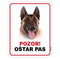 Pločica s natpisom, Belgijski ovčar dugodlaki  PVC, 115x147mm