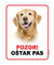 Pločica s natpisom, Golden Retriver, PVC, 115x147mm