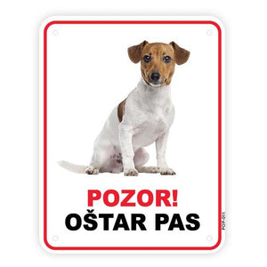 Plocica s natpisom, Jack Russel terijer, PVC, 115x147mm 