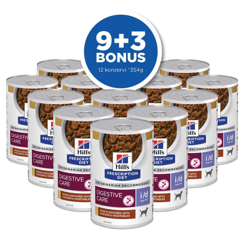 HILL's PD Can Dig. Care  i/d Low Fat Stew pil/pov 354g  9+3 BONUS