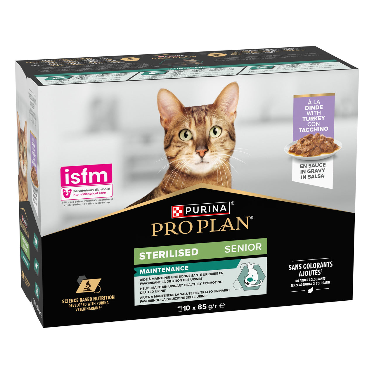 PRO PLAN Senior Sterilised, s puretinom, komadici u umaku, 10x85g