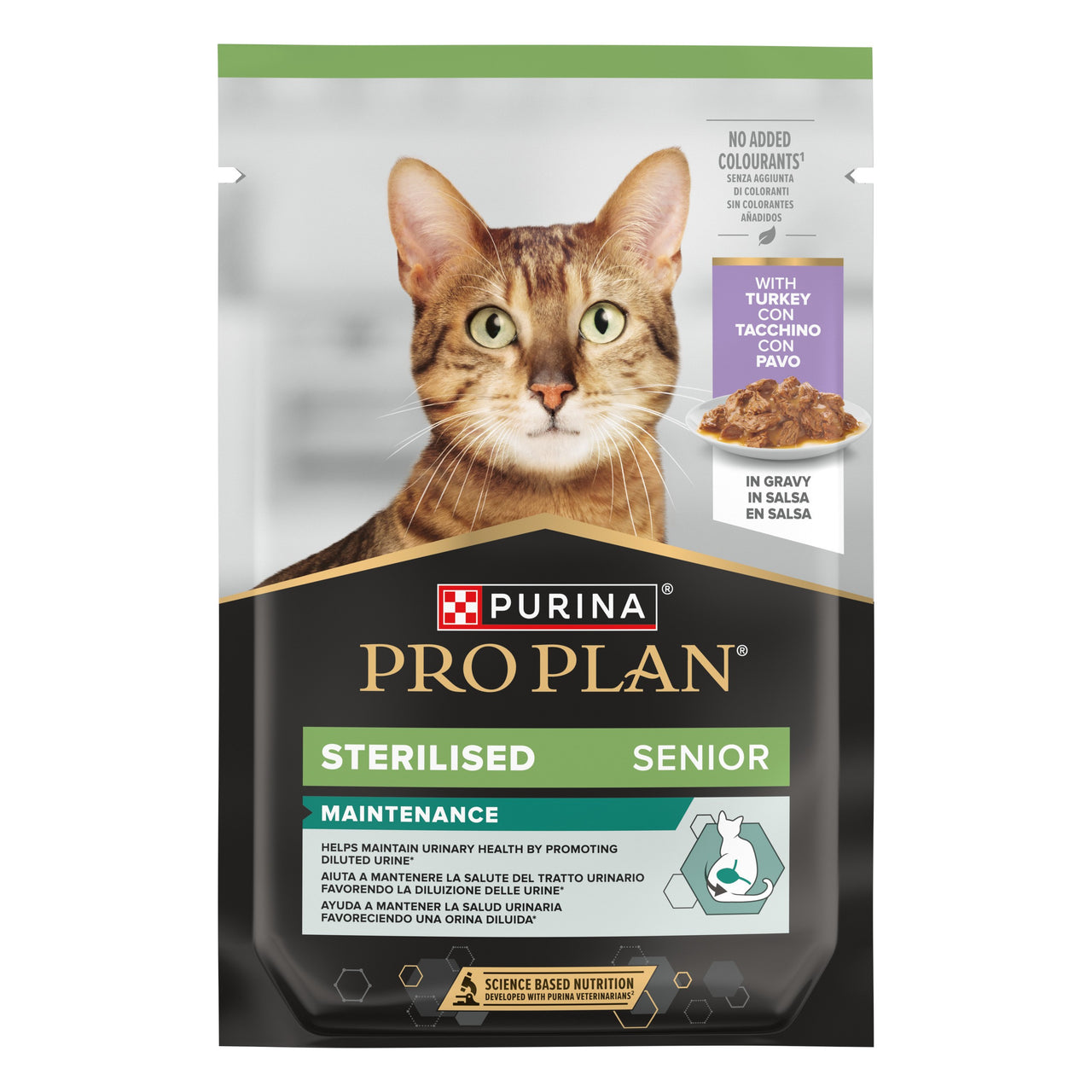 PRO PLAN Senior Sterilised, s puretinom, komadici u umaku, 85g