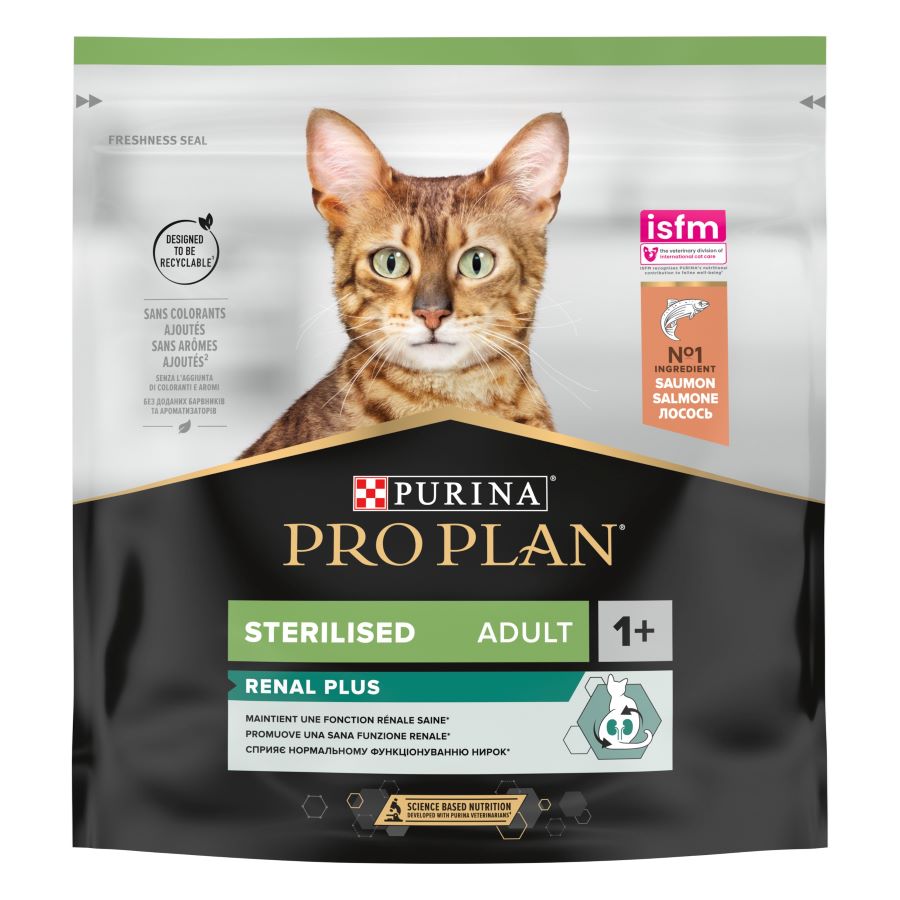 PRO PLAN Sterilised Renal Plus, bogato lososom, 400g