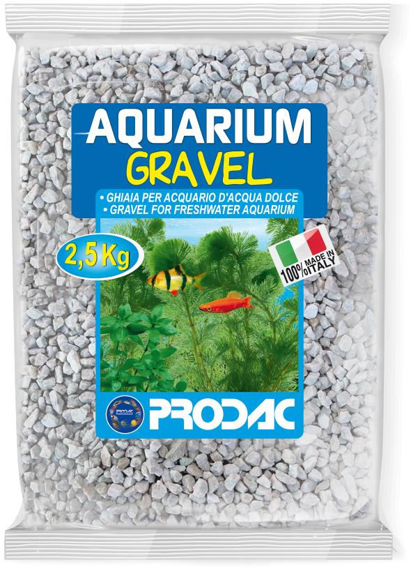PRODAC Sljunak za akvarij, kvarcni, 3-6 mm, bijeli, 2,5kg