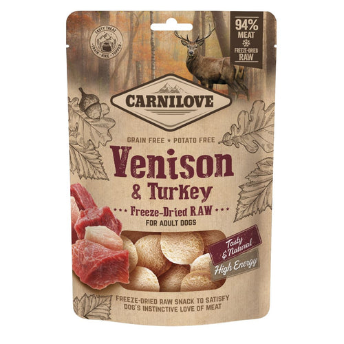 CARNILOVE Freeze-Dried Raw Divljac/Puretina, liofizirana poslastica za pse. 60g