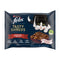 FELIX Tasty Shreds Multipack, s govedinom/piletinom/pačetinom/puretinom, 4x80g