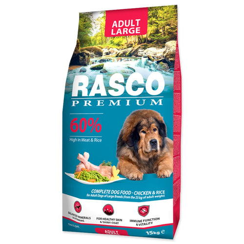 RASCO Premium Large, piletina s rizom, 15kg