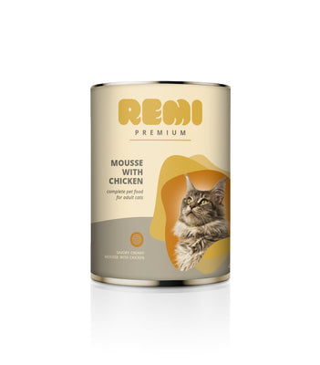 REMI PREMIUM Cat Mousse, s piletinom, bez glutena, 400g
