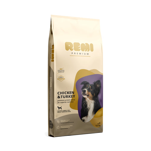 REMI PREMIUM Medium, s piletinom i puretinom, 12,5kg