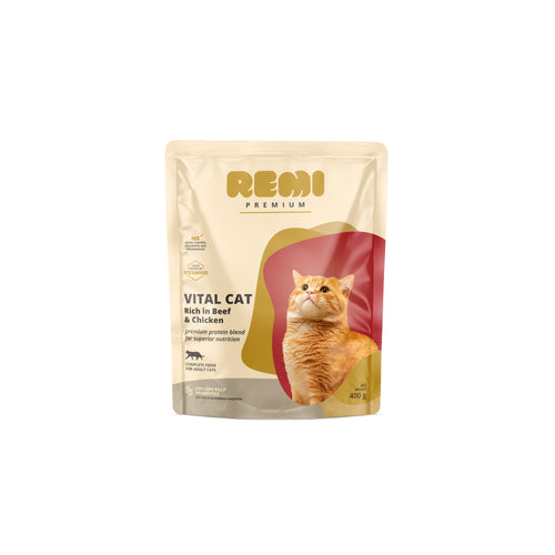 REMI PREMIUM Vital Cat, bogato govedinom i piletinom, 400g