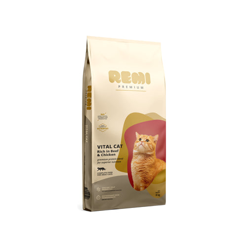 REMI PREMIUM Vital Cat, bogato govedinom i piletinom, 8kg