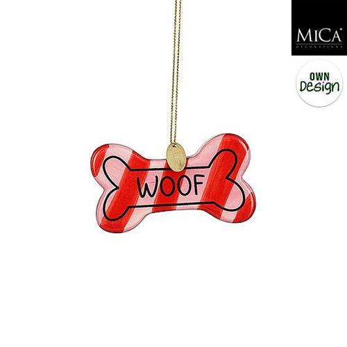 MICA Ukrasni Ornament Kost, crveno/roza