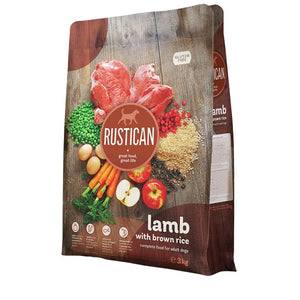 RUSTICAN Janjetina sa smeđom rizom, bez glutena, 3kg