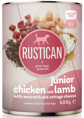 RUSTICAN JUNIOR Piletina i janjetina s amarantom i sirom, bez glutena, 400g 