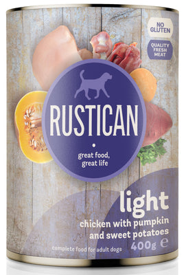 RUSTICAN Light Piletina s bucom i batatom, monoproteinska hrana, bez glutena,