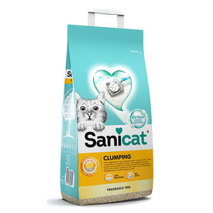 SANICAT Clumping, grudajuci mineralni pijesak za macke, bezmirisni, 16l