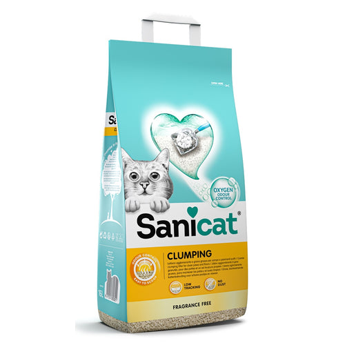 SANICAT Clumping, grudajuci mineralni pijesak za macke, bezmirisni, 16l
