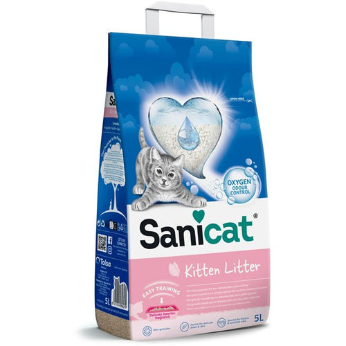 SANICAT Kitten, upijajuci mineralni pijesak za macke, bezmirisni, 5l