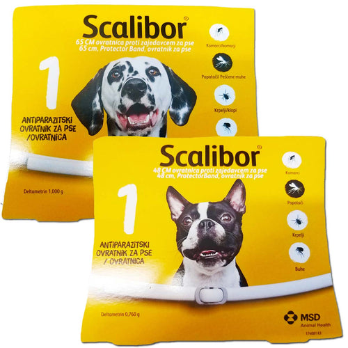 SCALIBOR (MSD) ogrlica za pse protiv buha, krpelja, papataca, komaraca