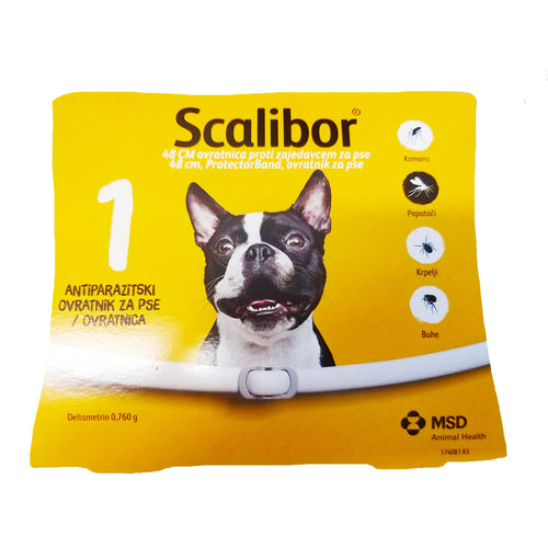 SCALIBOR (MSD) ogrlica za pse protiv buha i krpelja 48cm