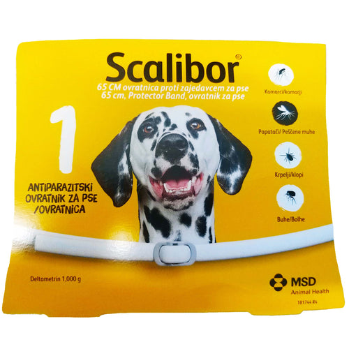 SCALIBOR (MSD) ogrlica za pse protiv buha i krpelja 65cm