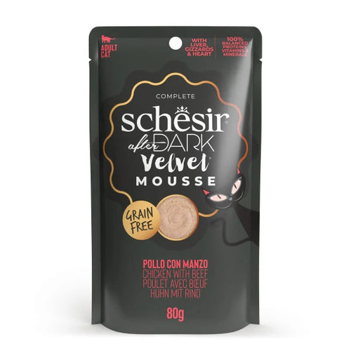 SCHESIR Afer Dark Velvet Mousse, piletina s govedinom, bez zitarica, 80g