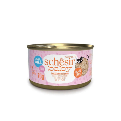 SCHESIR Baby KITTEN, mini fileti piletine s lososom, bez zitarica, 70g