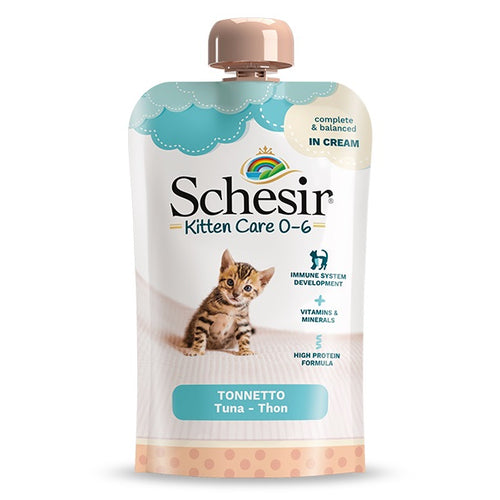 SCHESIR KITTEN Care, tunjevina u kremastom umaku, 150g