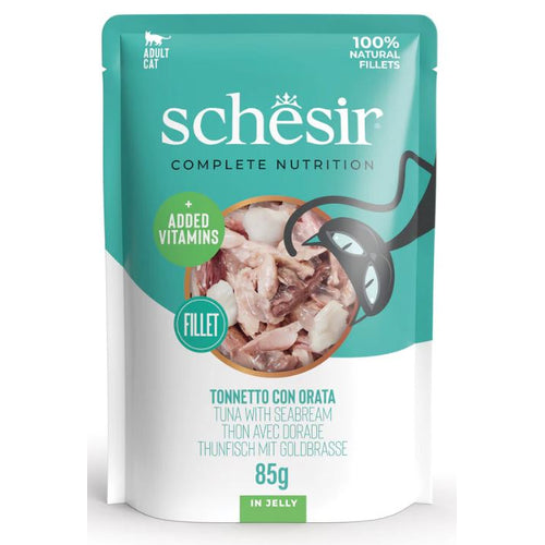 SCHESIR Vrecica za macke, Tuna s oradom u zeleu, 85g
