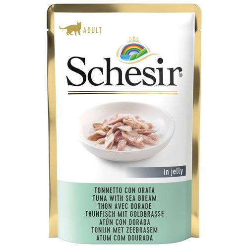SCHESIR Vrecica za macke, Tuna s oradom u zeleu, 85g