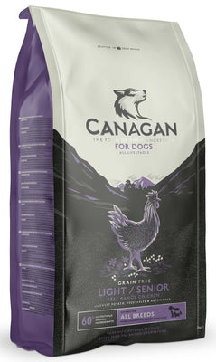 CANAGAN Light/Senior, piletina iz slobodnog uzgoja, za pse, bez zitarica