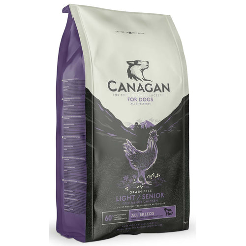 CANAGAN Light/Senior, piletina iz slobodnog uzgoja, za pse, bez zitarica, 12kg