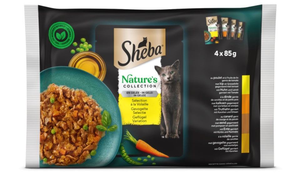 SHEBA Nature izbor peradi u zeleu, 4x85g