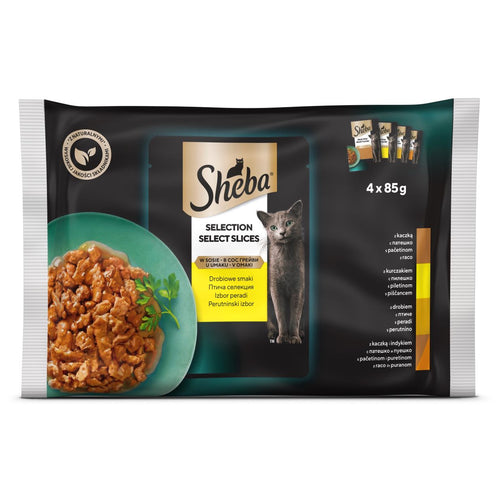 SHEBA Selection Multipack, izbor peradi u umaku, 4x85g