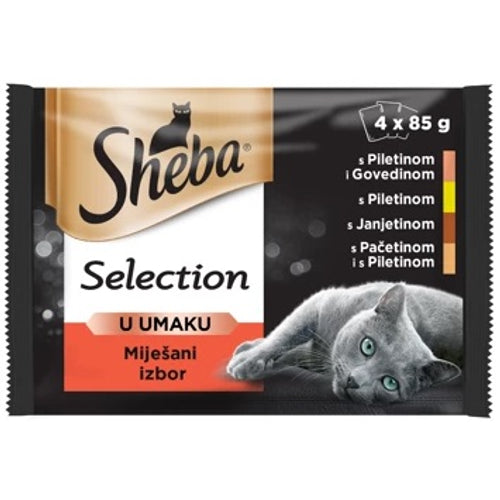 SHEBA Vrecica MIX obrok u umaku 4x85g