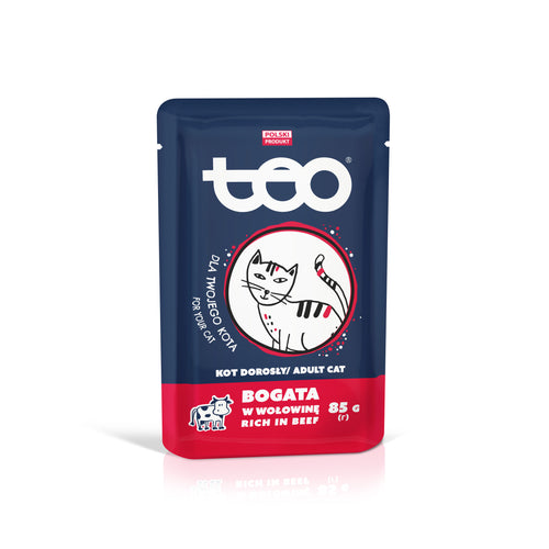 TEO Cat vrecica, s govedinom, 85g