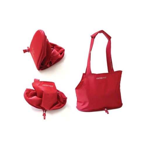 UNITED PETS Torba Lazy Dog, sklopiva, nosivost do 5kg, crvena