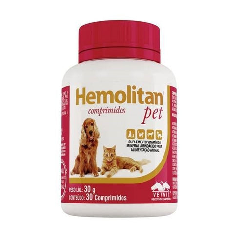 VETNIL Hemolitan pet za regenraciju eritrocita pasa i macaka, 30tbl