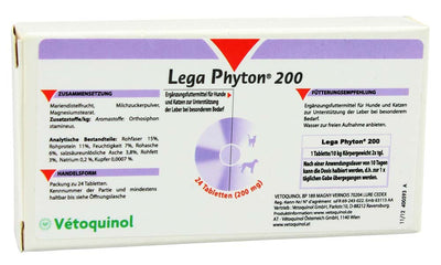 VETOQUINOL Legaphyton 200 za zastitu jetre za pse i macke, 24tbl.