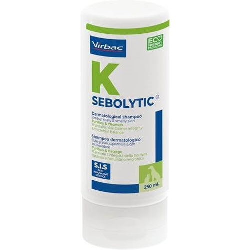 VIRBAC Sebolytic sampon za masnu i suhu perutavu dlaku pasa i macaka, 250ml