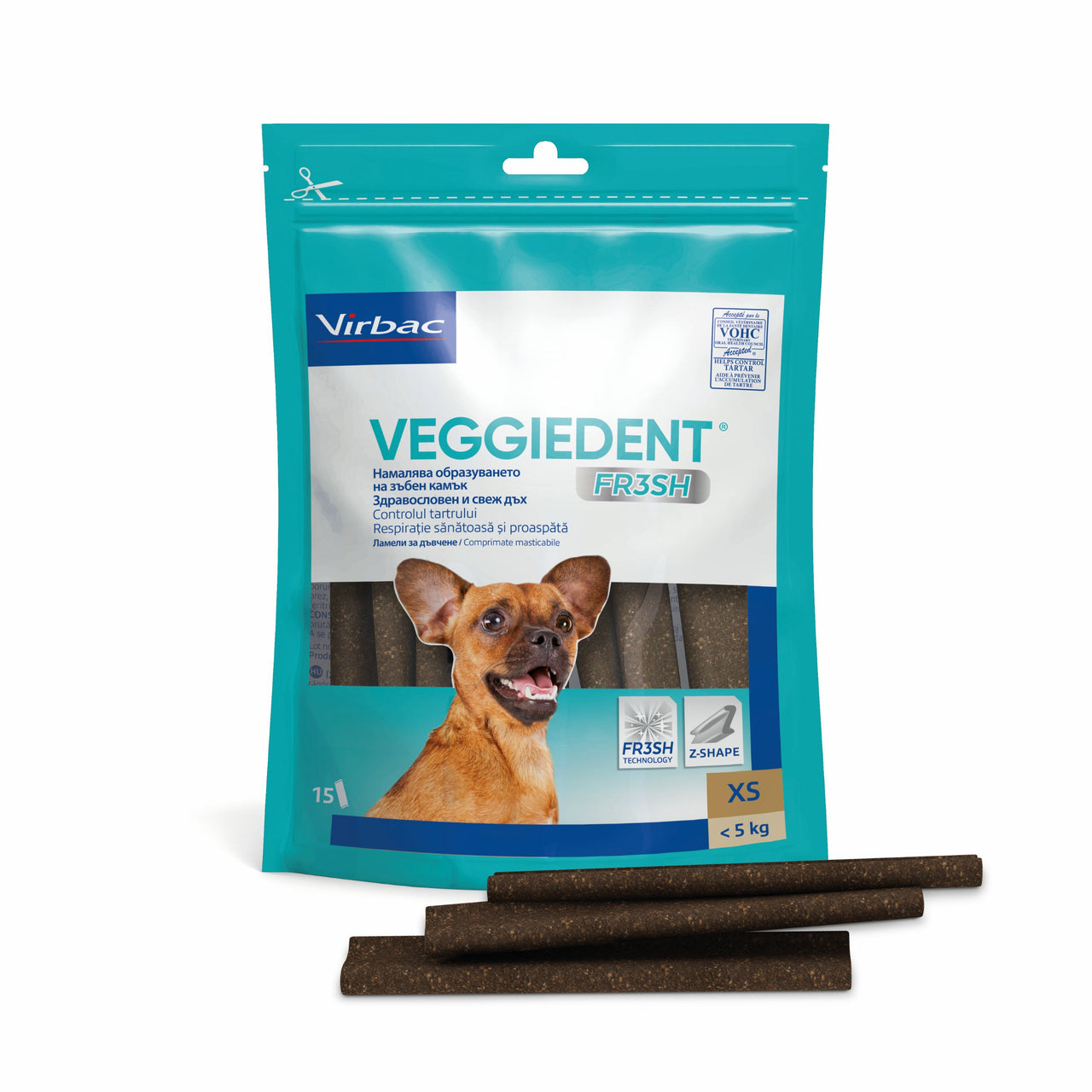 VIRBAC VEGGIEDENT Fr3sh XS dentalna poslastica, za pse do 5kg, 15kom
